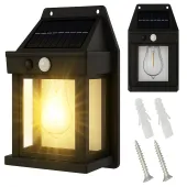 Lampa solarna led elewacyjna kinkiet oświetlenie czujnik ruchu zmierzchu