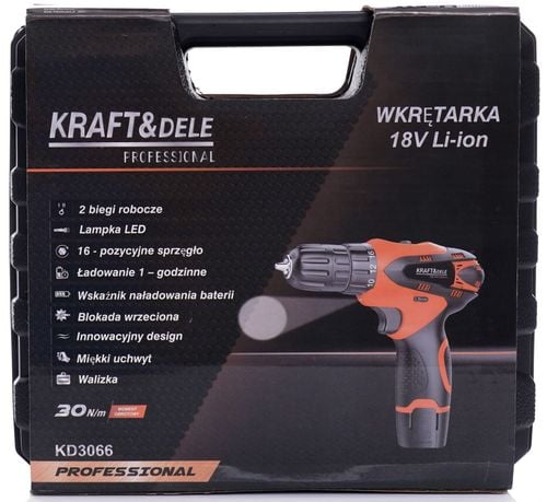 Wkrętarka wiertarka 18V Li-ion KD3066 na Arena.pl