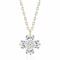 DELIKATNY POZŁACANY SREBRNY NASZYJNIK GWIAZD CZTEROLISTNA KONICZYNA CYRKONI