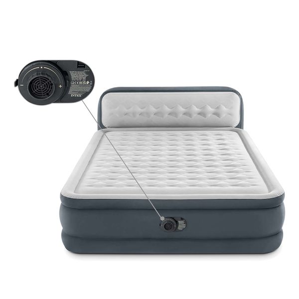 Materac dmuchany 236x152x46 cm z wbudowaną pompką elektryczną INTEX 64448 zdjęcie 3