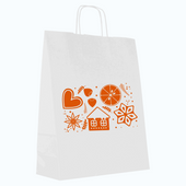 Torby papierowe z nadrukiem PROMOCJA 500 sztuk 25 x 11 x 32 cm