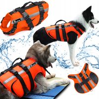 KAMIZELKA RATUNKOWA DLA PSA SZELKI DO WODY Z ODBLASKAMI DO PŁYWANIA KAPOK M