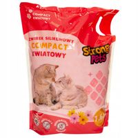 STRONG PETS ŻWIREK SILIKONOWY DLA KOTA COMPACT KWIATOWY 7,6L