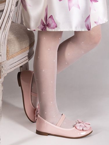 Rajstopy dziecięce lycra wzorzyste kropki białe 20 DEN 140-146 YOCLUB na Arena.pl