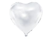 Balon foliowy serce, biały, 61 cm (24 cali) [balon na hel]