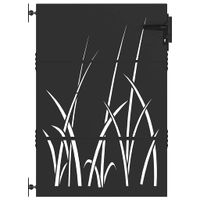 Brama ogrodowa Czarny 85 x 125 cm Stal Malowana Proszkowo