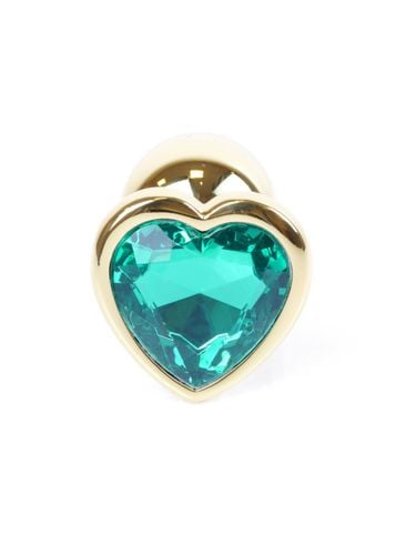 plug jewellery gold  heart plug  green na Arena.pl