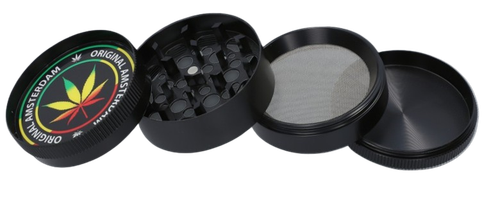 Grinder Młynek do Tytoniu „Original Amsterdam” – rasta liść na czarnym tle na Arena.pl