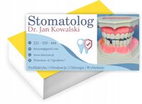 Wizytówki firmowe Foliowane 1000 szt duży wybór wzorów STOMATOLOG