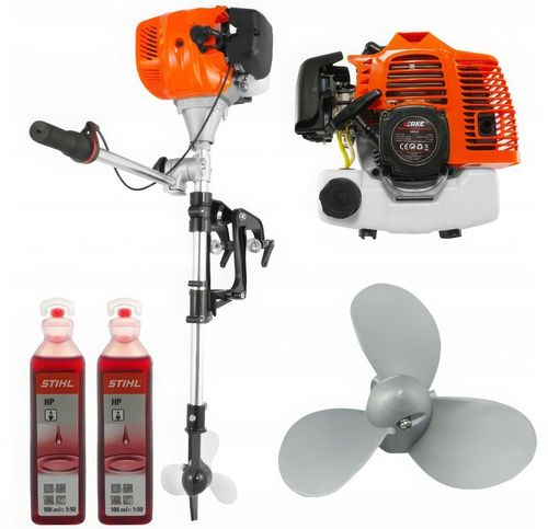 SILNIK ZABURTOWY SPALINOWY DO ŁÓDKI ŁODZI PONTONU MOCNY 5,2 KM + OLEJ na Arena.pl