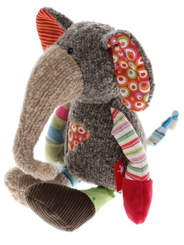 SIGIKID Szaro-beżowy słoń 28 cm Patchwork Sweety na Arena.pl