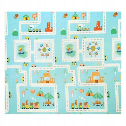 OGROMNA DWUSTRONNA MATA EDUKACYJNA DLA DZIECI SKŁADANA 180x200 GRUBOŚĆ 1CM na Arena.pl