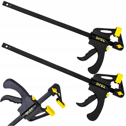 ŚCISK STOLARSKI SZYBKOZACISKOWY JEDNORĘCZNY AUTOMATYCZNY 300mm 2szt. na Arena.pl