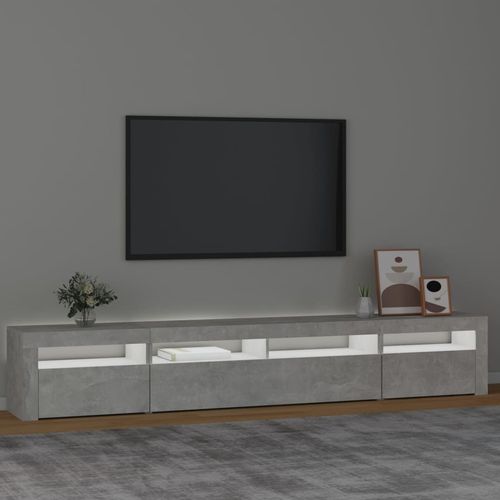 Szafka pod TV z oświetleniem LED, szarość betonu, 240x35x40 cm na Arena.pl