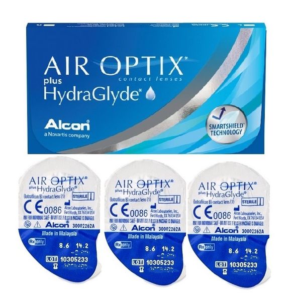 Air Optix Plus HydraGlyde, 3 szt. -3,50 zdjęcie 1
