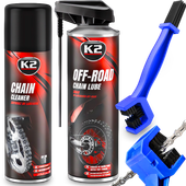 K2 Smar + Zmywacz Do Czyszczenia Łańcucha Motocyklowego Rowerowego Szczotka