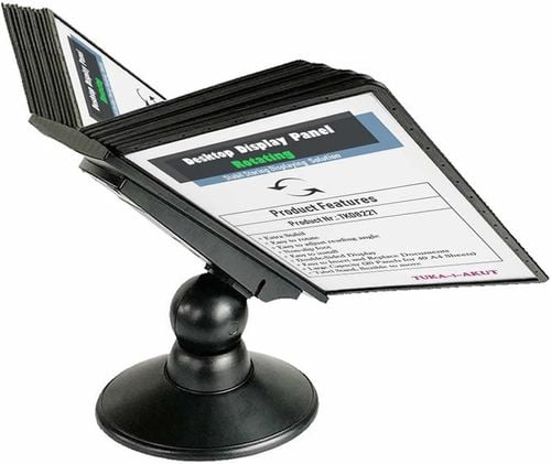 Tabliczki stołowe czarne regulowane obrotowe 360° TUKA-i-AKUT 20 szt. na Arena.pl