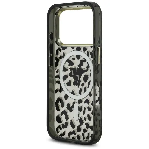Etui Guess MagSafe do iPhone 17 Pro Leopard Glitter Black na Arena.pl