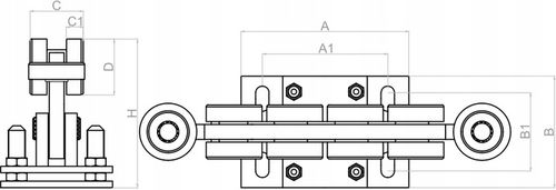 WÓZEK WÓZKI ROLKI DO BRAMY PRZESUWNEJ 80x80 ZESTAW WÓZKÓW BRAMOWYCH WAHLIWE na Arena.pl