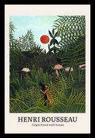 Plakat 20x30cm Design Virgin Forest, Rousseau Vintage do Salonu