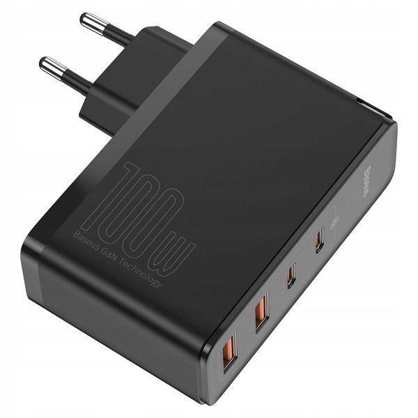 Ładowarka BASEUS GaN2 PRO 100W 2x USB-C/USB PD QC4 + Kabel USB-C zdjęcie 2