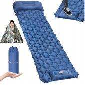 MATA MATERAC TREKKINGOWY Samopompujący POMPKA +KOC SURVIVAL na ryby NAMIOT