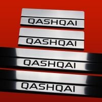 Listwa progowa NISSAN QASHQAI MK2 Stal nierdzewna 304 połysk z czarnymi