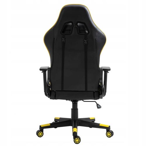 FOTEL GRACZA GAMINGOWY OBROTOWY KRZESŁO BIUROWE DO BIURKA ŻÓŁTY na Arena.pl