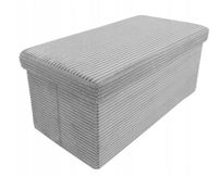 Pufa tapicerowana otwierana sztruks LAMPAS DUO 60x30 cm j. szara 2w1