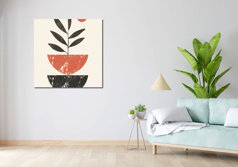 Obraz 90x90cm Roślinna Sztuka zdjęcie 2