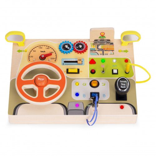 TABLICA MANIPULACYJNA LED DREWNIANA DLA DZIECI OD 3 LAT na Arena.pl