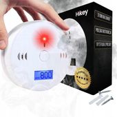 CERTYFIKOWANY CZUJNIK CZADU CO GAZU DETEKTOR TLENKU WĘGLA BEZPRZEWODOWY LCD