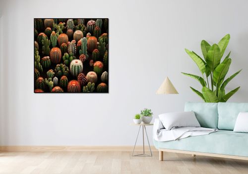 Plakat 100x100cm Ogród Kaktusów na Arena.pl