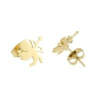 Kolczyki Amorki na sztyfcie Blueberry stal