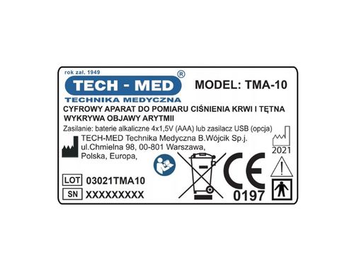 CIŚNIENIOMIERZ NARAMIENNY ETUI CZYTELNY EKRAN ARYTMIA TECH-MED TMA-10 na Arena.pl