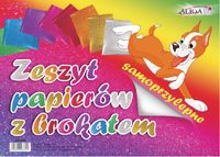 zeszyt papierów brokatowych samoprzylepnych b5/8k