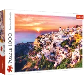 Puzzle 1000 elementów. Zachód słońca nad Santorini