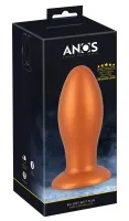 anos big plug 16 cm z przyssawką, silikonowy, pomarańczowy