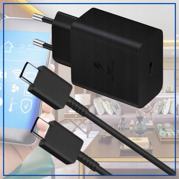 SZYBKA ŁADOWARKA SIECIOWA TELEFONU MOCNA 45W + KABEL USB-C 1M zdjęcie 6