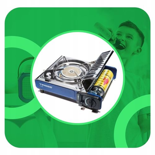 KUCHENKA TURYSTYCZNA TIROSS TS-266 SREBRNA 1650 W + 4 x BUTLE GAZOWE TS700 na Arena.pl