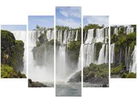 100CM 150CM OBRAZ 5 ELEM WODOSPAD KASKADA ŚCIENNY