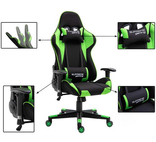 fotel gamingowy extreme playmaker black/green na Arena.pl