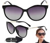 Okulary Kocie Czarne Polaryzacyjne Przeciwsłoneczn