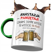 Kubek Zielony Dla Anastazji Przyjaciółki Prezent Z Nadrukiem Ze Zdjęciem