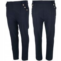 Eleganckie Spodnie damskie elastyczne z guzikami duże rozmiary 48 / 50