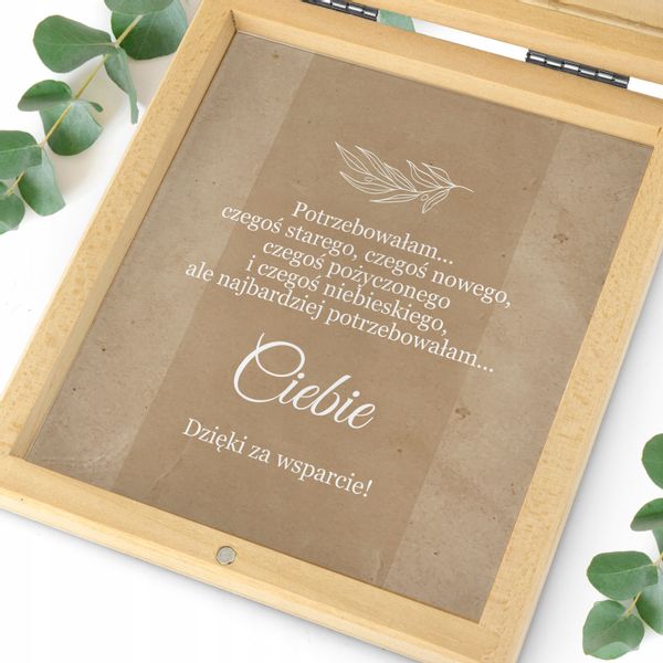 Podziękowanie prezent dla świadkowej na ślub wesele ZDJĘCIE + GRAWER zdjęcie 2