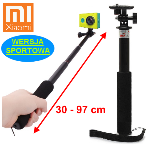SOLIDNY DŁUGI MONOPOD DO KAMER XIAOMI YI 1, 2 (4K, 4K+, Lite) zdjęcie 2