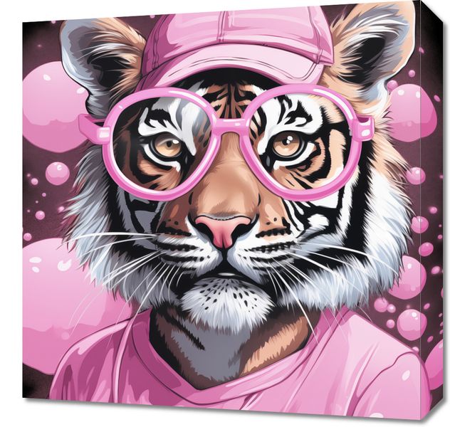 Obraz 50x50cm Ludzki Tygrys zdjęcie 1