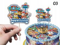 TOPPER NA TORT ozdoba dekoracja urodziny torcik PSI PATROL PAW RUBBLE SKY