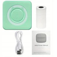 Mini drukarka termiczna przenośna dla dziecka C15 zielona Bluetooth Drukuś